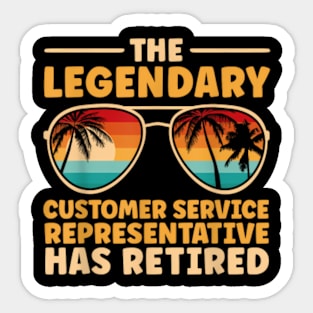 Retired Customer Service Representative Retirement Sticker